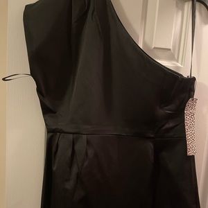 One Shoulder Black party dress